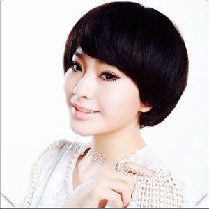 Dark Brown Boycut Bob Wig
